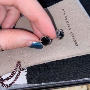David yurman black onyx studs